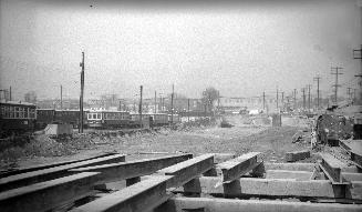 Yonge St. Subway, Eglinton Station, looking north on west side of Yonge St., to Eglinton Avenue…