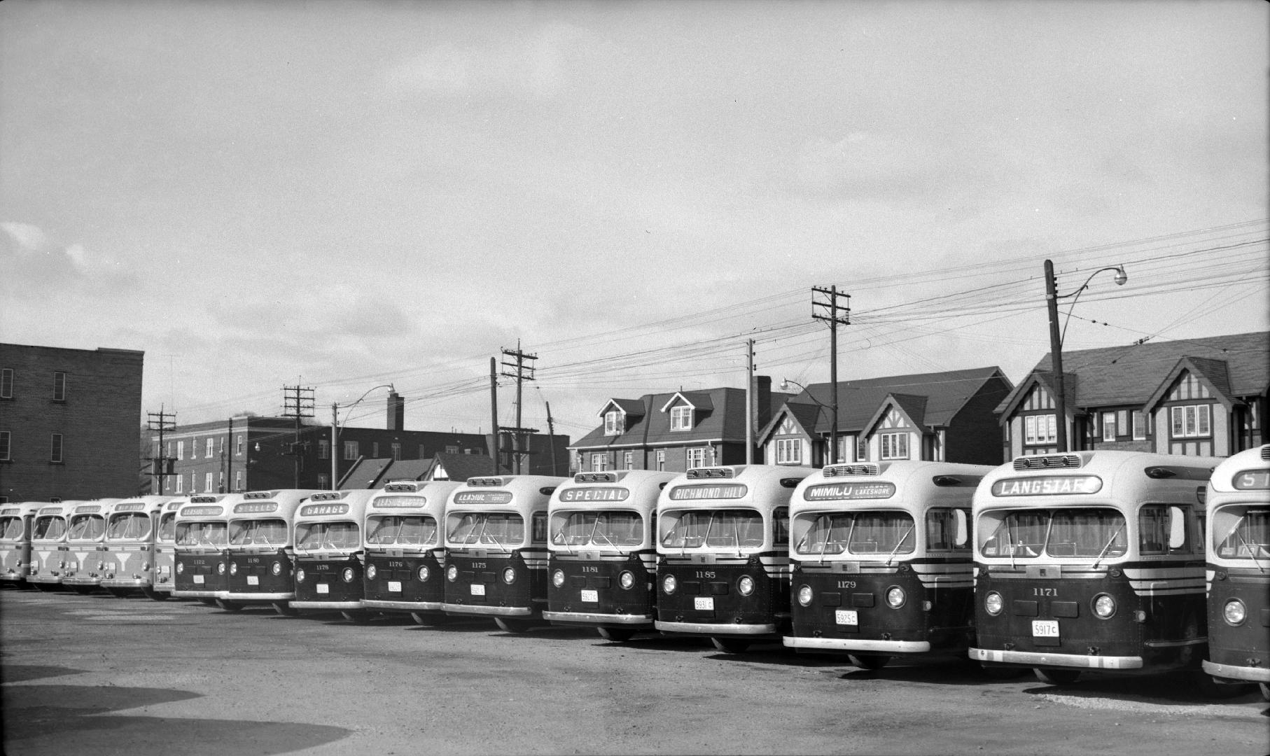 T.T.C., garage, Eglinton Garage; at southwest corner of Eglinton Avenue West and Duplex Avenue;…