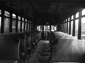 T.T.C., #2152, Interior, at Lansdowne carhouse