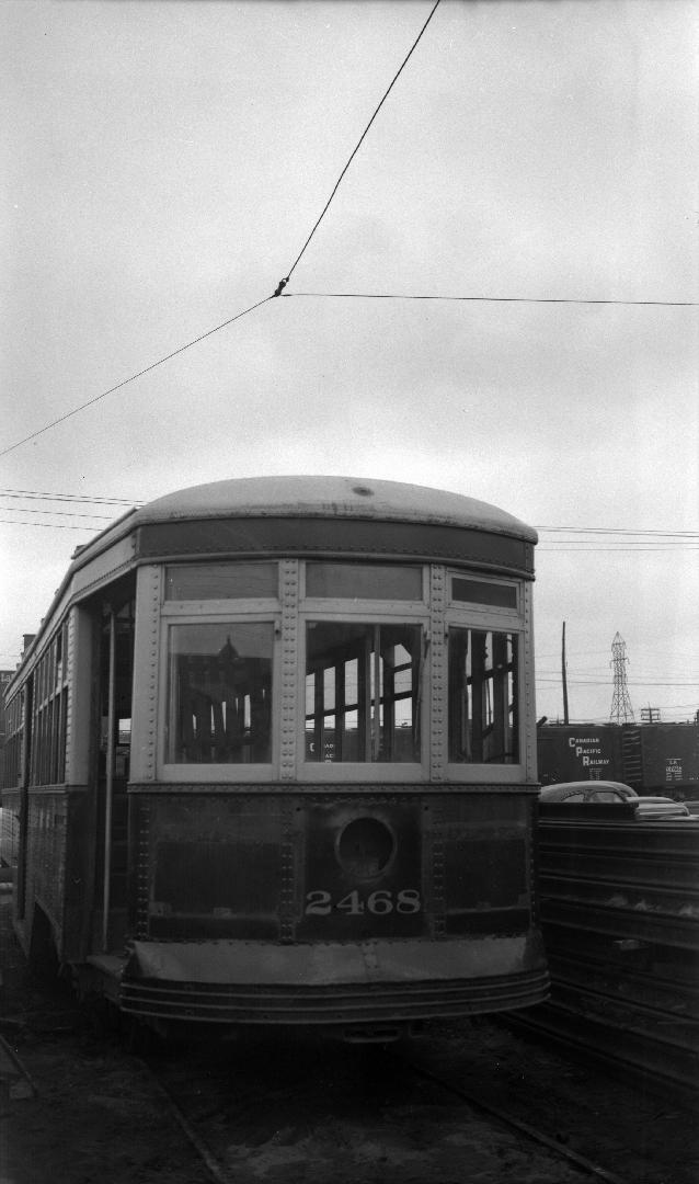 T.T.C., #2468, being scrapped, at George St. yard