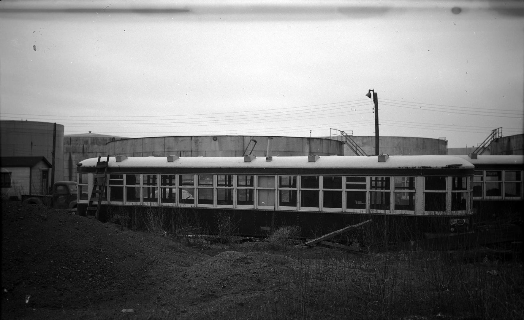 T.T.C., #2831, at R. G. Dibble Co. Ltd. coal yard, Unwin Avenue, north side