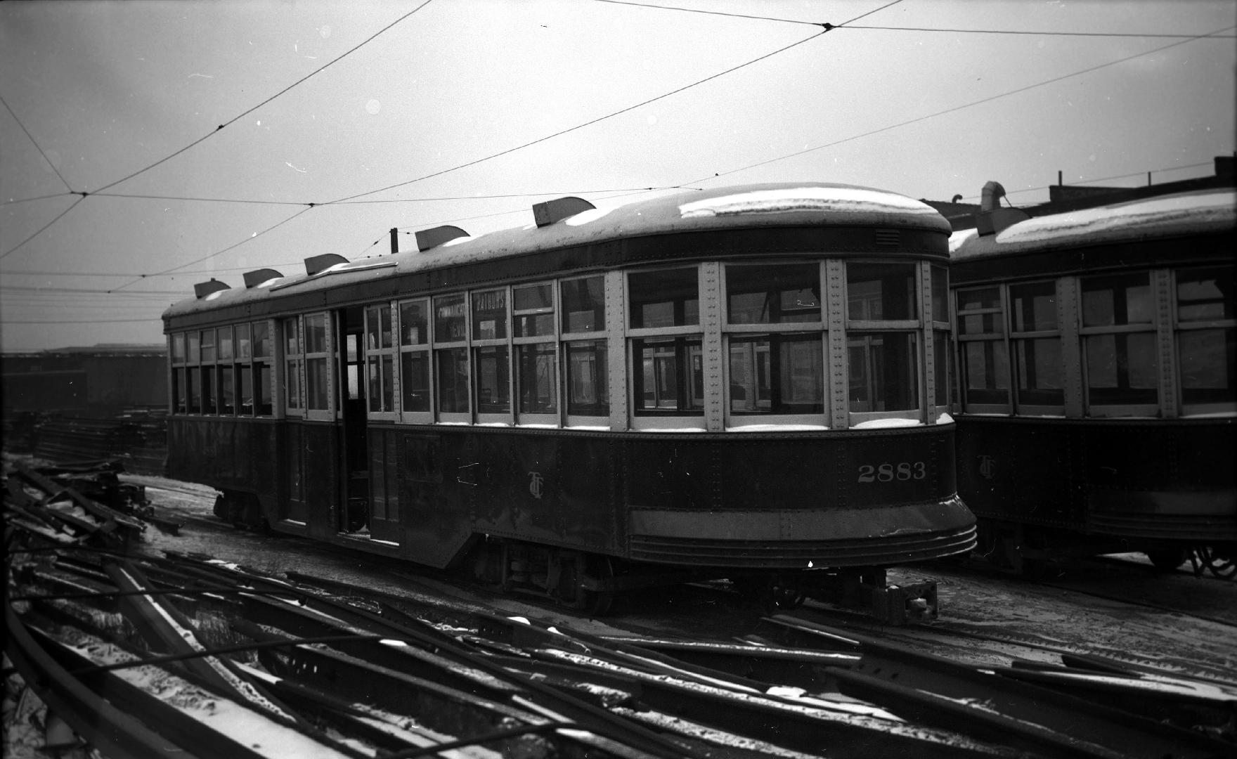 T.T.C., #2883, being scrapped at George St. yard