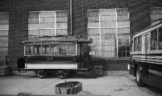 Image shows a TTC work car.