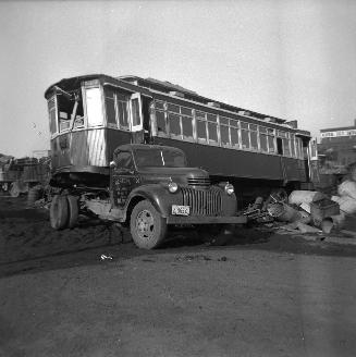 T.T.C., #1450, at Western Iron & Metal Co., Mill St., about to be scrapped