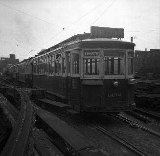 T.T.C., #1452, at George St. yard, being scrapped