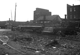 T.T.C., #1774, being wrecked at George St. yard