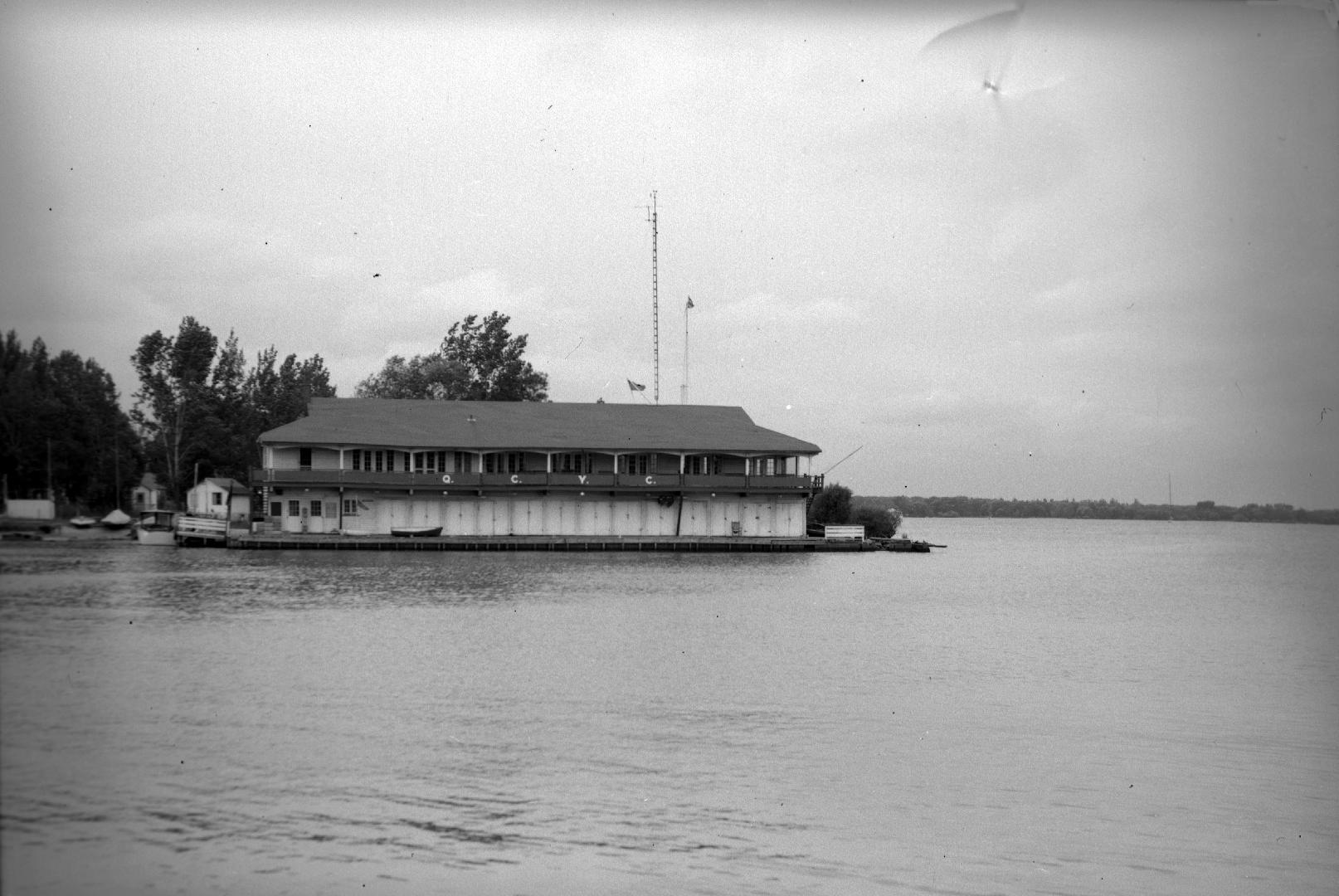 Queen City Yacht Club, Algonquin Island, looking southwest from Ward's Island ferry dock