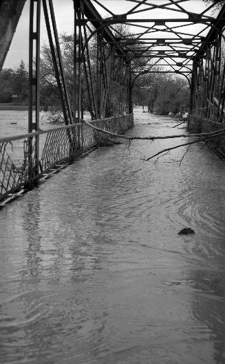 Humber River, looking west across Old Albion Road bridge over Humber River