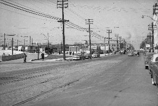 Yonge Street Subway, Eglinton Station, looking north on Yonge Street to Eglinton Avenue. Image …