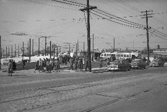 Yonge St. Subway, Eglinton Station, looking northwest from Yonge St., south of Eglinton Ave. Im…