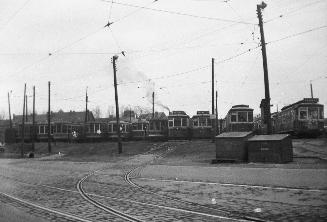 T.T.C., Dundas yard, Dundas St. West, west side, betwest Howard Park & Ritchie Aves