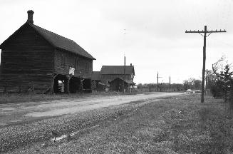 Keele St., looking north to Finch Avenue W.,, Independent Order of Foresters hall at left