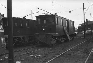 T.T.C., #S-38, sweeper, at Roncesvalles carhouse