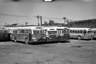 T.T.C., garage, Sherbourne Garage, Sherbourne St., northwest corner Esplanade E., looking northeast