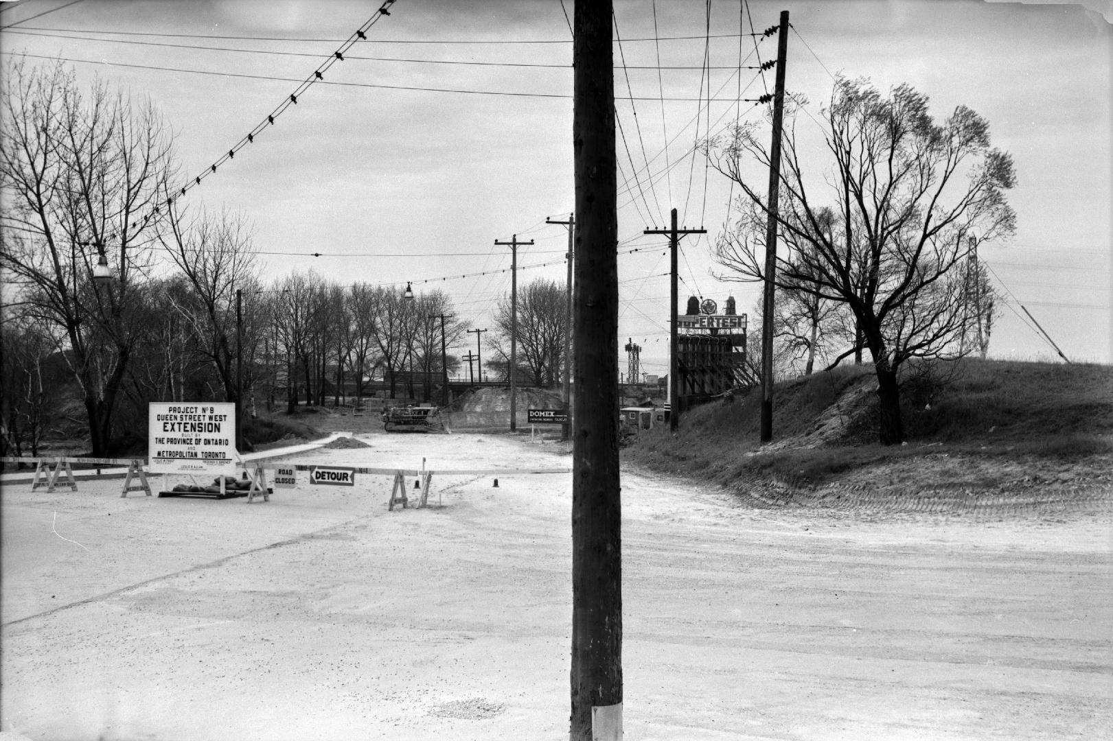 Kingsway South, looking south to construction of The Queensway