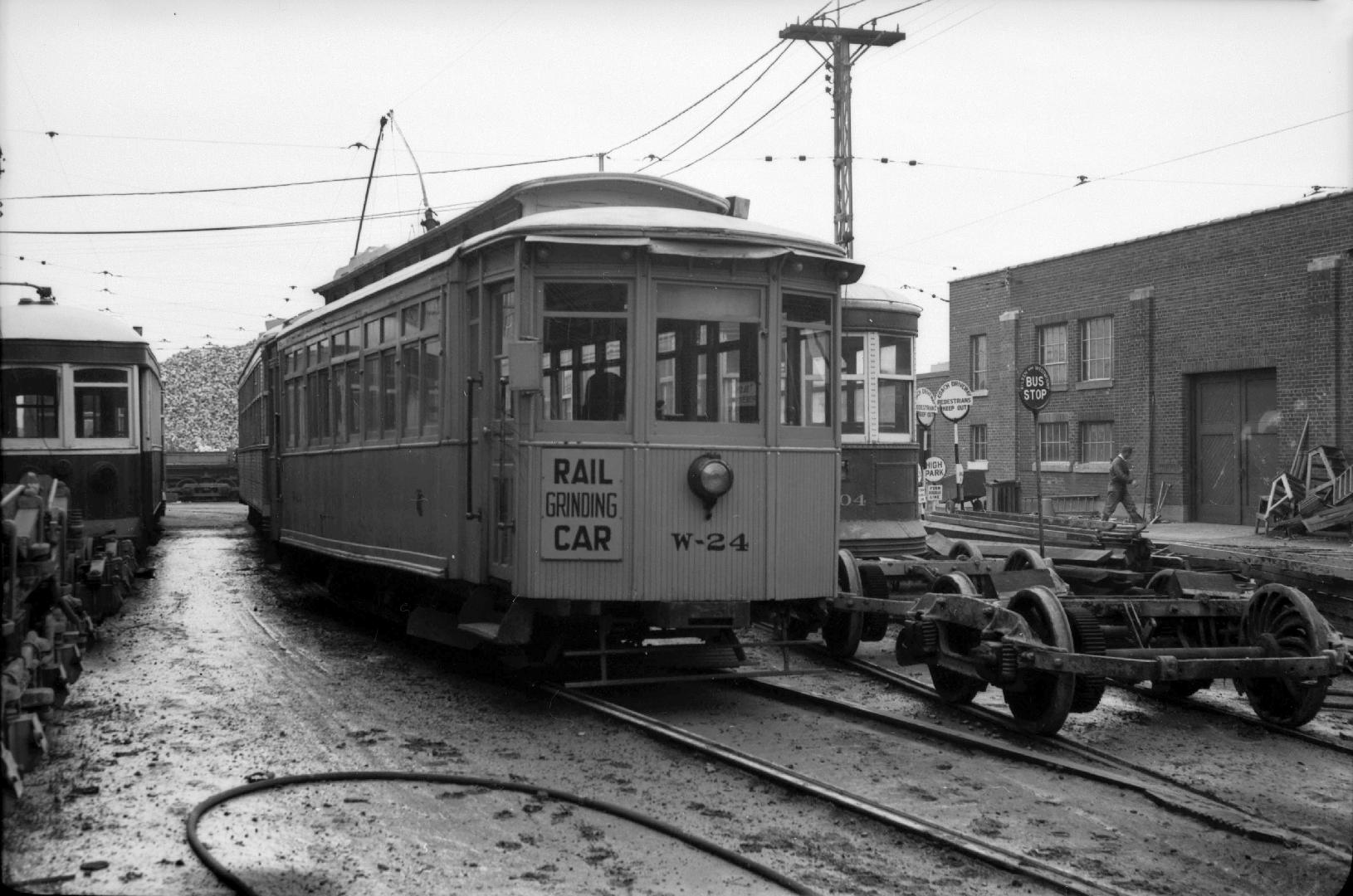  Image shows a rail car on the tracks.
