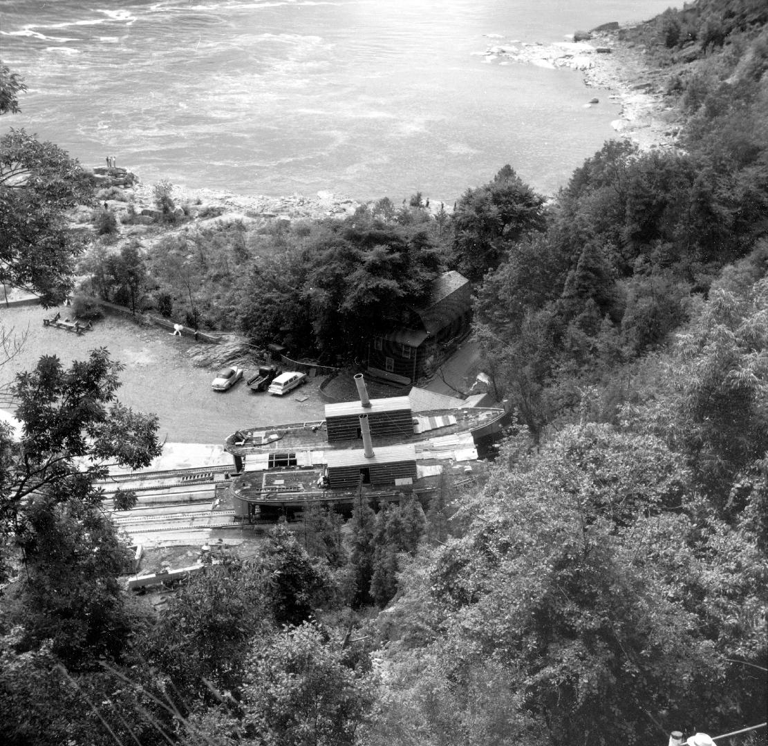 Maid Of The Mist (1885-1955) with Maid of the Mist (1892-1955) at Niagara Falls, after having burned