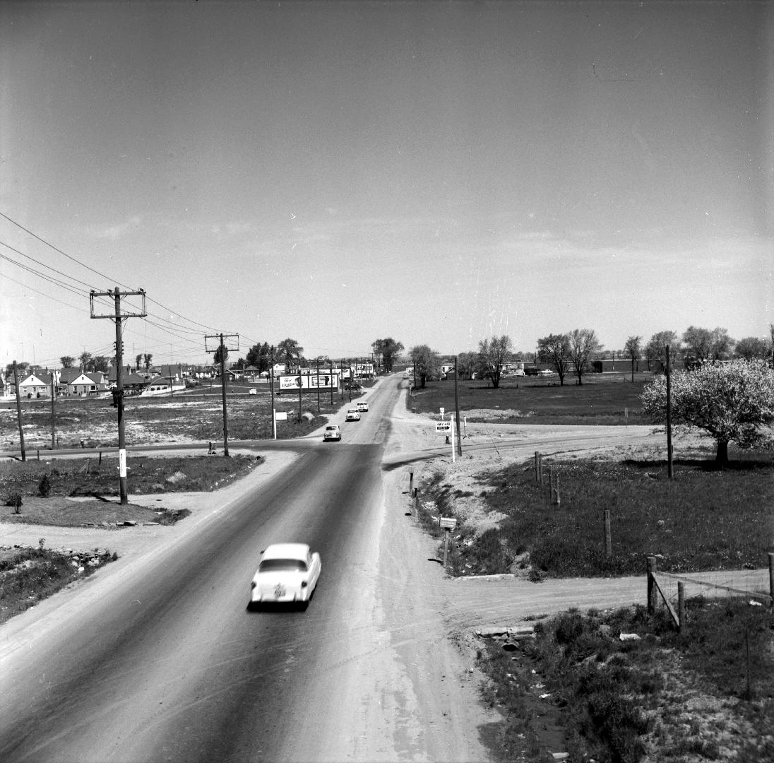 Dufferin St., looking north from Macdonald-Cartier Freeway overpass