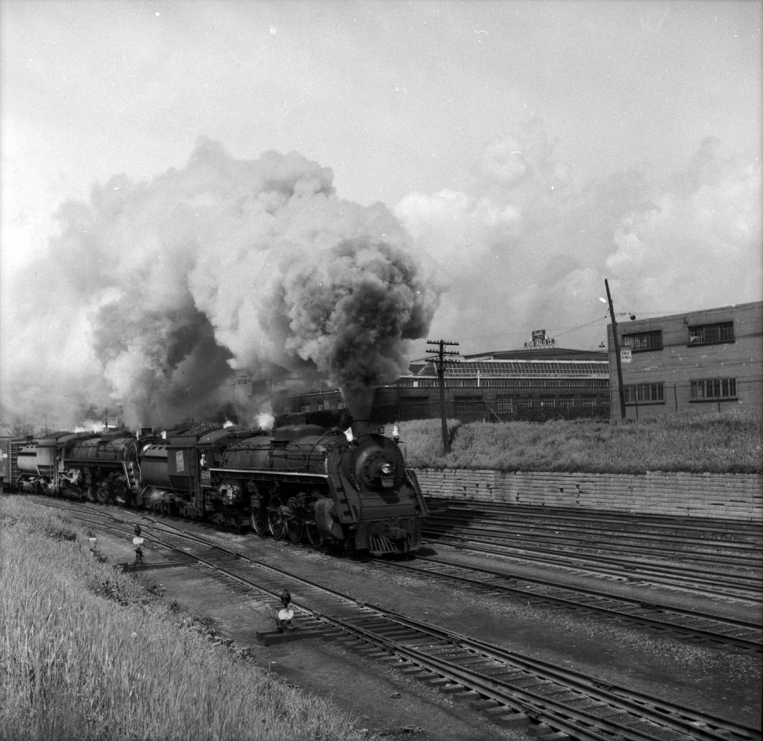 C.N.R. #6244, looking west from west of Strachan Avenue