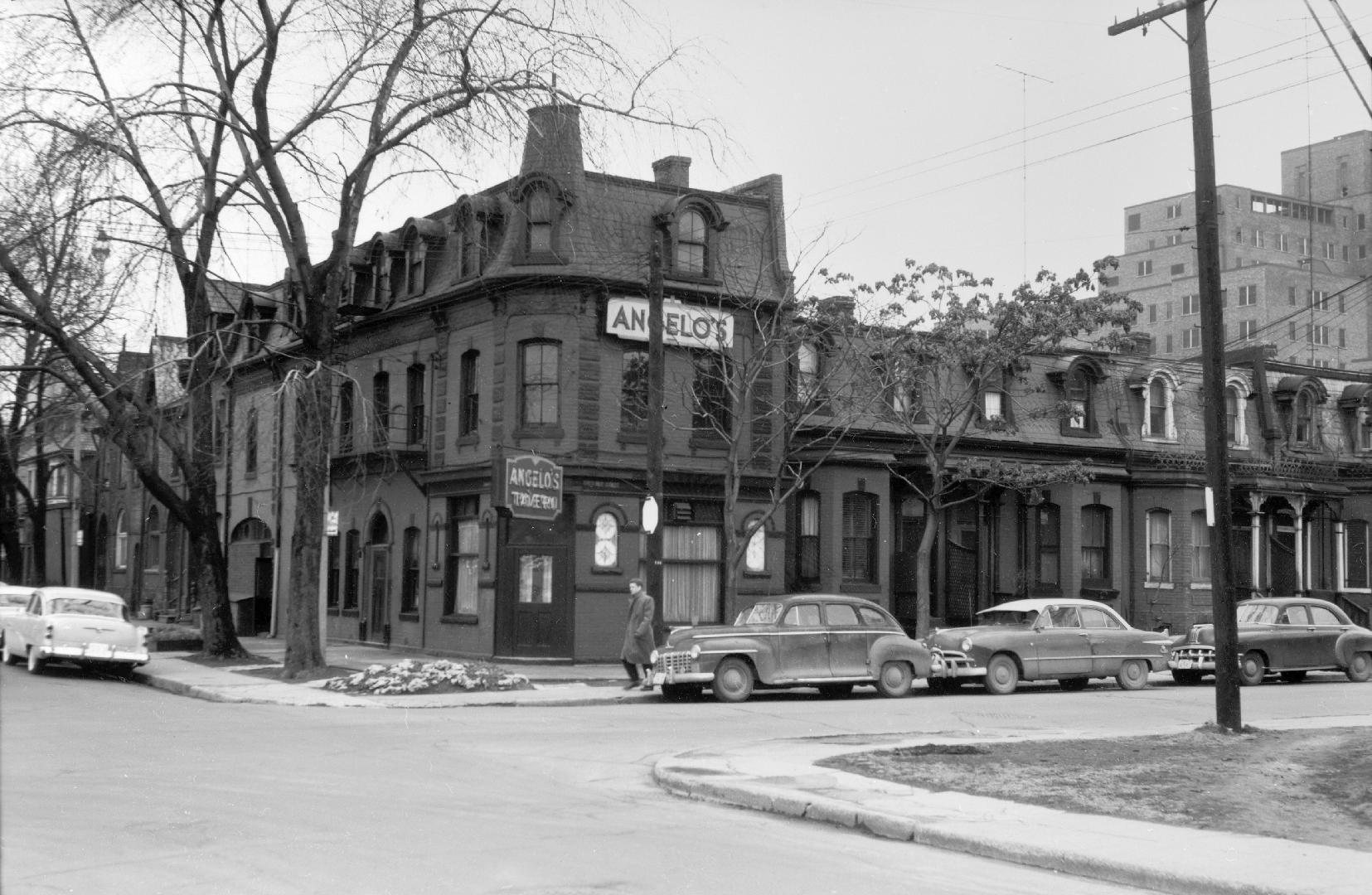 Angelo's Tavern, Chestnut St., northwest corner Edward St