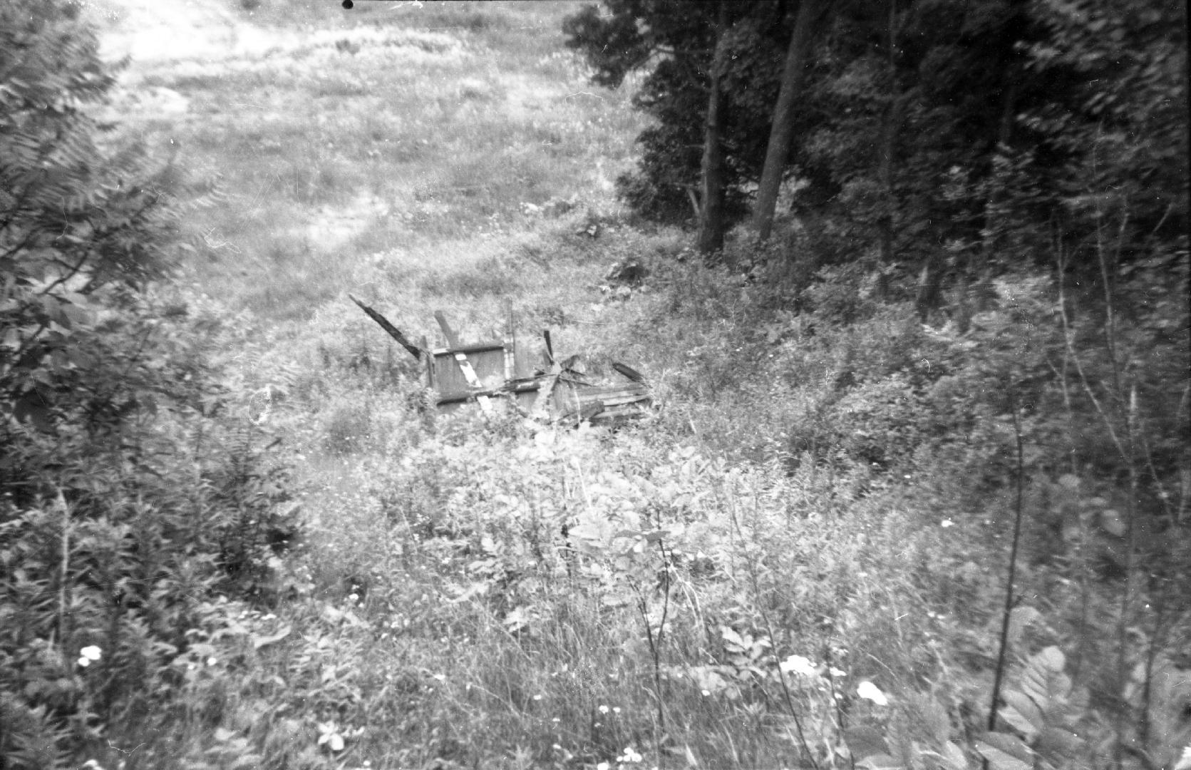 Image shows remains of a ski jump.