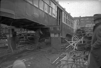 T.T.C., #2958, being scrapped, at George St. yard