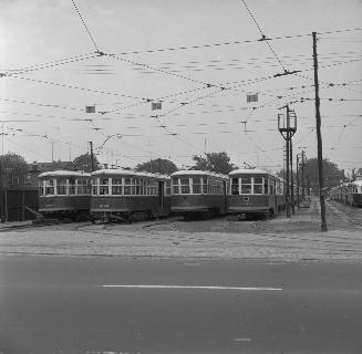 T.T.C., Russell carhouse, Queen Street East, southwest corner Connaught Avenue