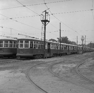 T.T.C., Russell carhouse, Queen Street East, southwest corner Connaught Avenue