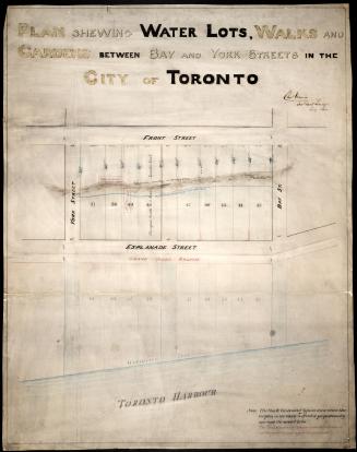 Image shows a map of water lots.