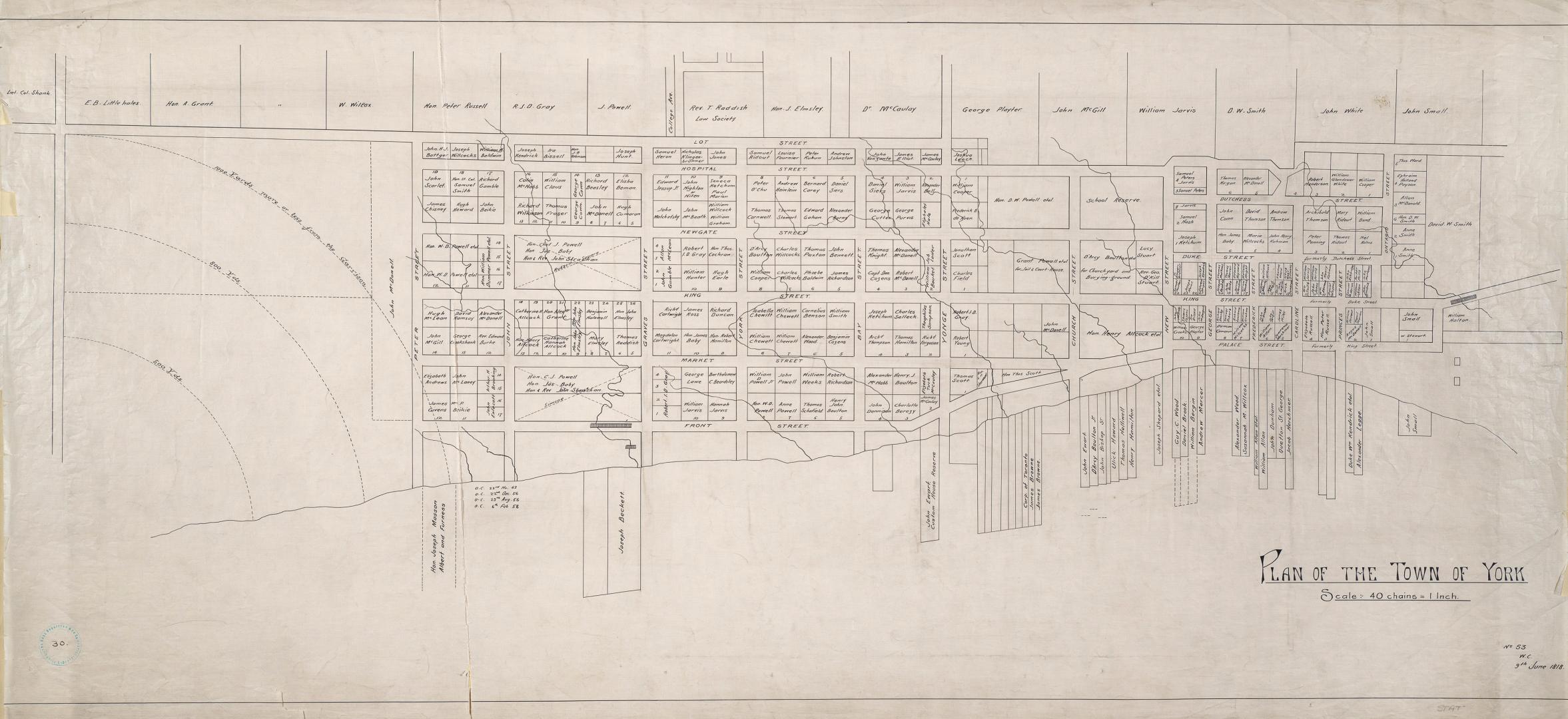 (1818) Plan of the Town of York