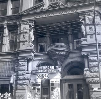 Manning arcade, King Street West, north side, between Yonge & Bay Streets