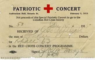 Patriotic concert, Auditorium Hall, Ontario St