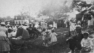 St. Cuthbert's Anglican Church (built 1914-1938), Bayview Avenue, southeast corner St. Cuthbert's Road., garden party