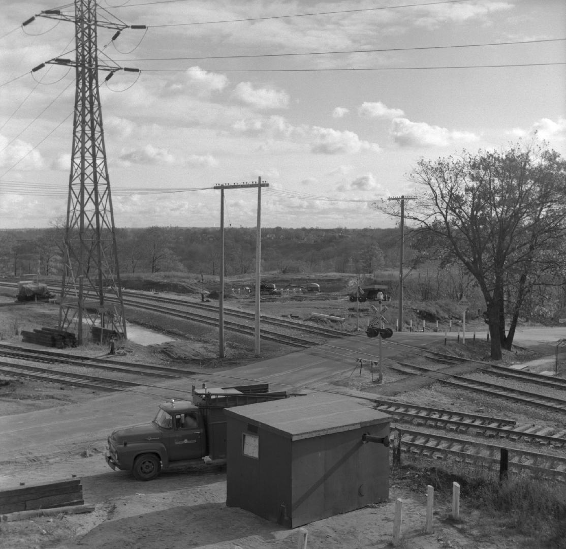 Image shows a construction on the road.