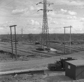 Image shows a construction of the road.