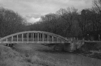 Image shows a bridge view across the river.