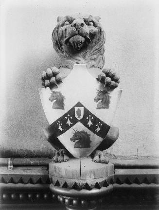 University College, Interior, west hall, coat of arms of Sir Edmund Walker Head