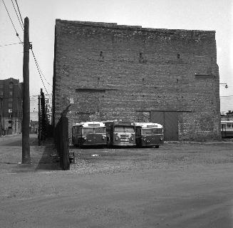 T.T.C., garage, Sherbourne Garage, Sherbourne St., northwest corner Esplanade East