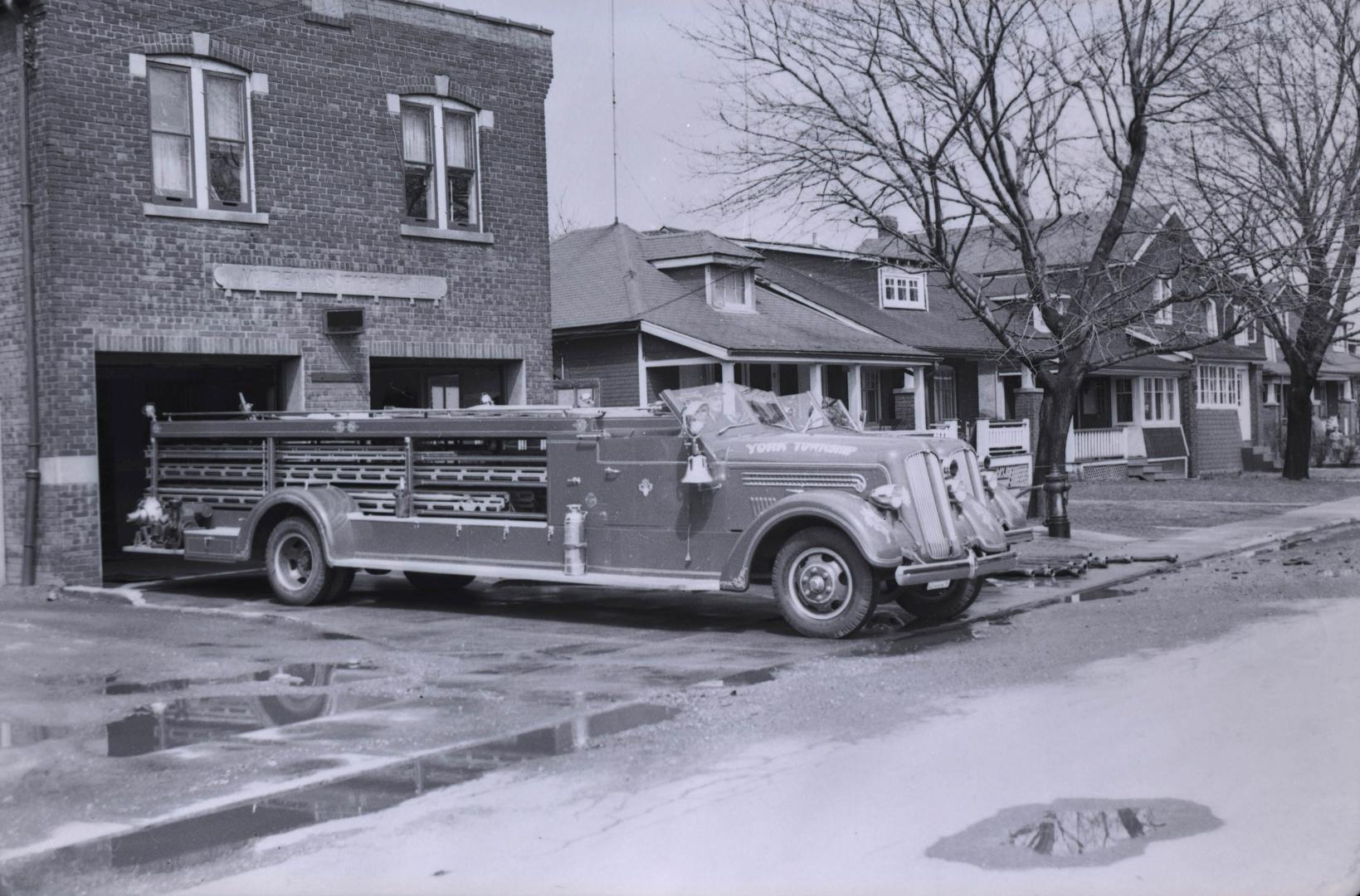 Fire Hall, York, Hollis St., north side, eat of Weston Road, Toronto, Ontario