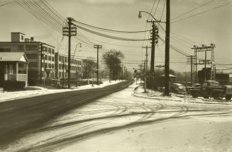 Eglinton Avenue W., looking east from Brownville Avenue, Toronto, Ontario