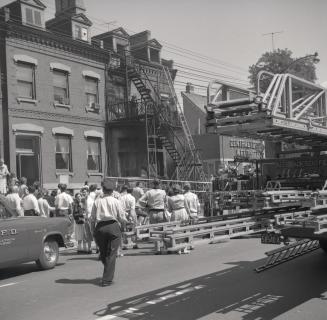 Gerrard Street East, north side, between Church & Mutual Streets, aftermath of fire caused by explosion of motor-car's gas tank while car was being welded