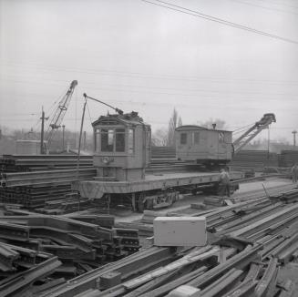 Image shows a TTC crane car.