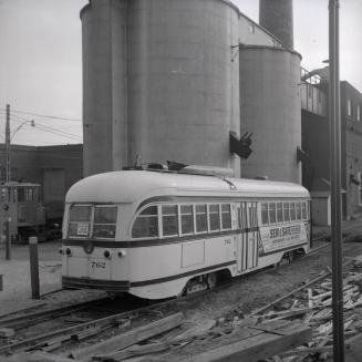  Image shows a rail car on the tracks.
