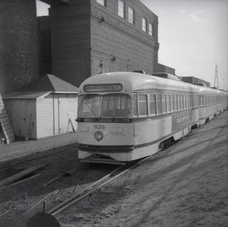  Image shows a rail car on the tracks.
