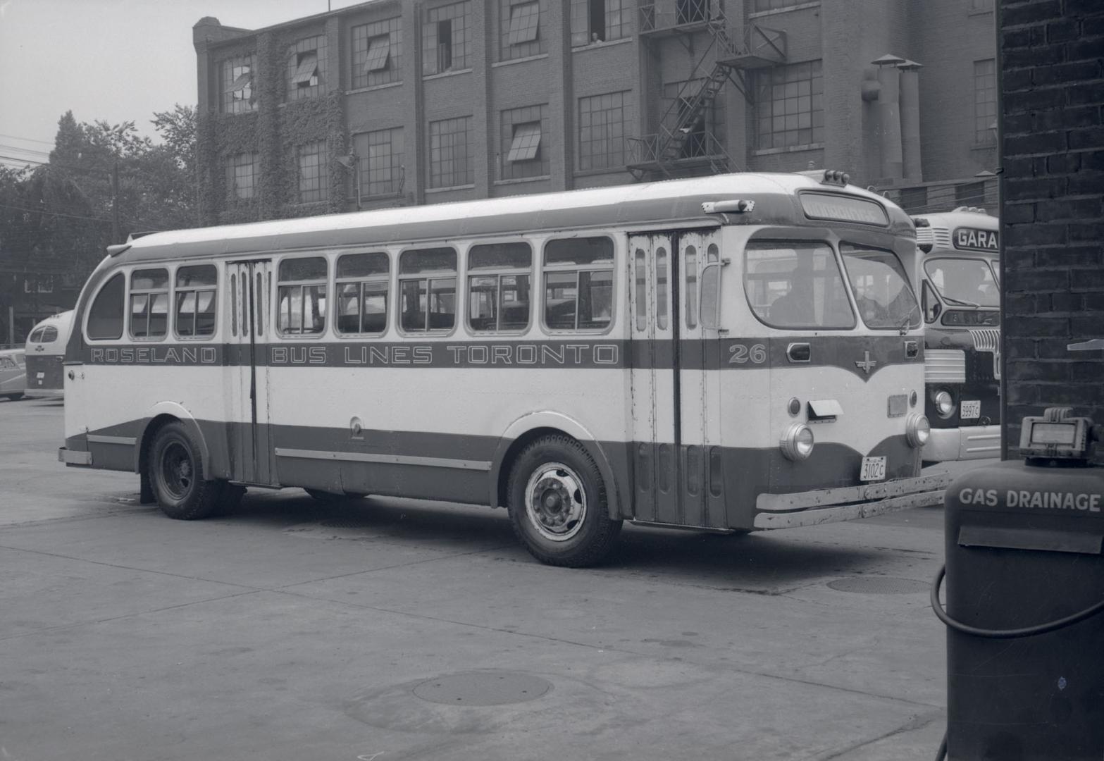 Roseland Bus Lines, bus #26, at T