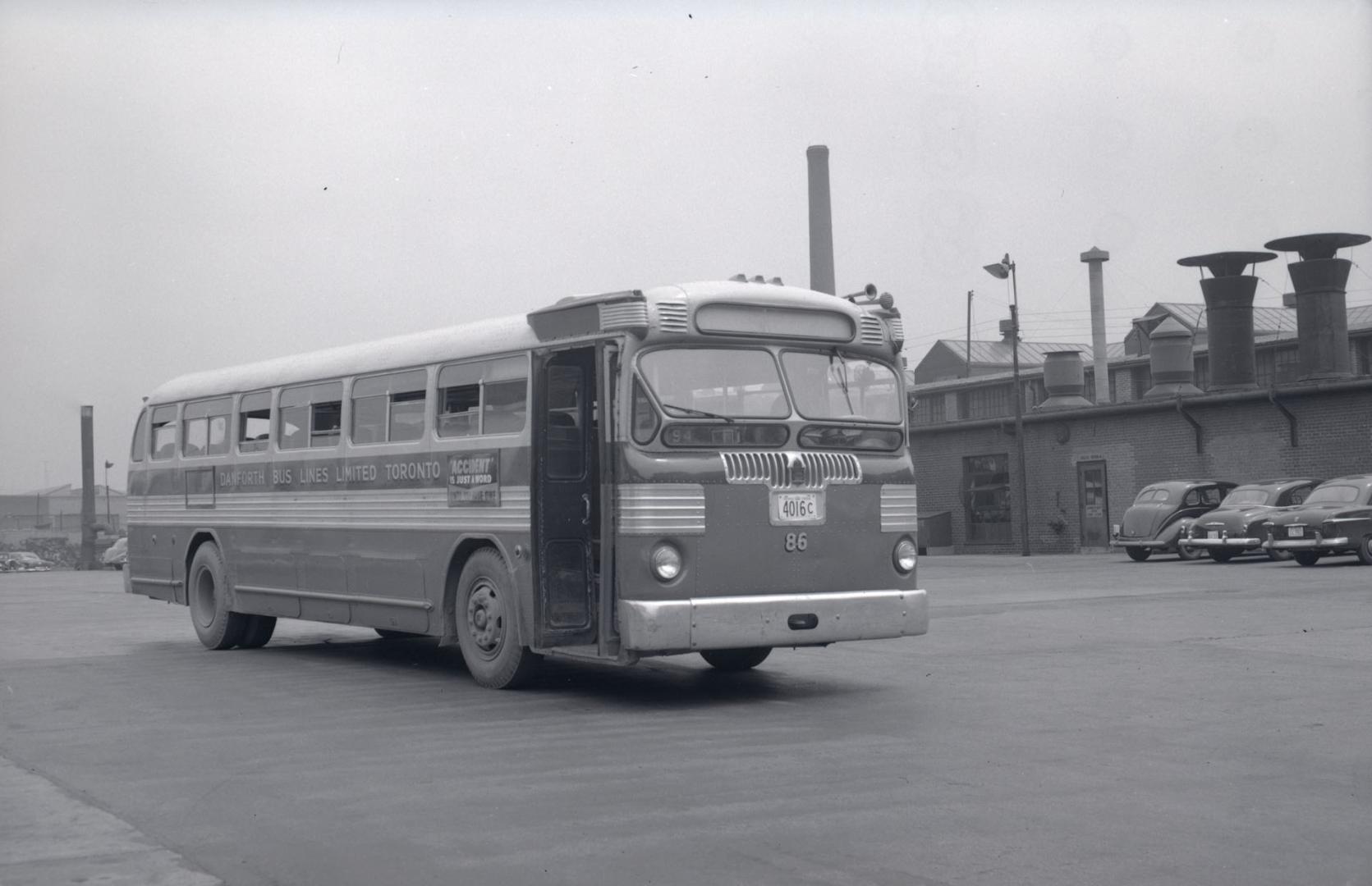 Danforth Bus Lines, bus #86, at T