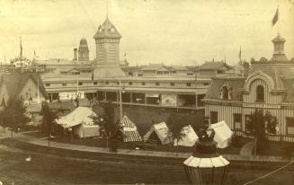 Agricultural Implements Hall, showing Association Offices at right