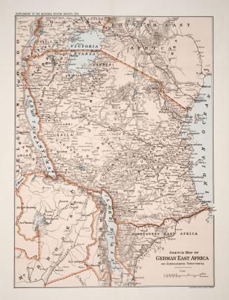 Sketch map of German East Africa and surrounding territories