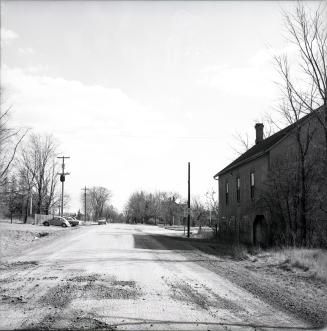 Weston Road, looking south from north of Finch Avenue West, Toronto, Ontario. Image shows a str ...