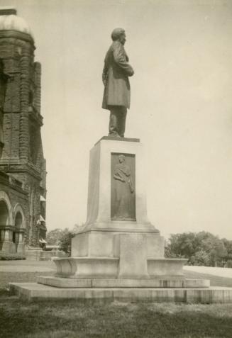 Mowat, Sir Oliver, monument, Queen's Park, in front & slightly to west of Parliament Buildings